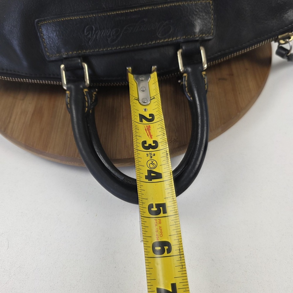 Dooney & Bourke Florentine Satchel Bag Womens Medium Black Leather Zip Top Purse - Picture 12 of 16